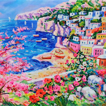 Peinture intitulée "Flowering of pink -…" par Alfredo Grimaldi, Œuvre d'art originale, Huile Monté sur Châssis en bois
