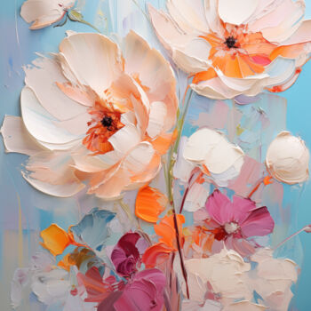 Arte digital titulada "Flowers36" por P. Lee, Obra de arte original, Pintura Digital