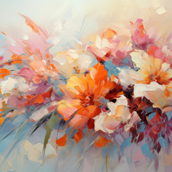 Digitale Kunst getiteld "Flowers41" door P. Lee, Origineel Kunstwerk, Digitaal Schilderwerk