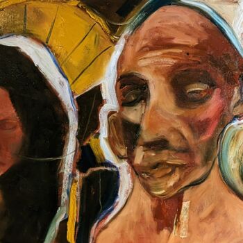 Peinture intitulée "Unterschiede" par Diana Knepper, Œuvre d'art originale, Huile Monté sur Panneau de bois