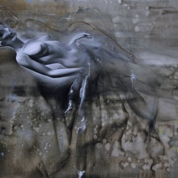 Ζωγραφική με τίτλο "levitation" από Peter Balog, Αυθεντικά έργα τέχνης, Λάδι Τοποθετήθηκε στο Ξύλινο φορείο σκελετό