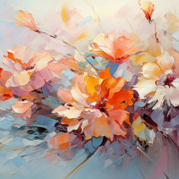 Digitale Kunst getiteld "Flowers48" door P. Lee, Origineel Kunstwerk, Digitaal Schilderwerk