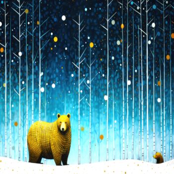 数字艺术 标题为“Winter Bear Viral -…” 由Sykart Designs, 原创艺术品, AI生成的图像