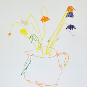 绘画 标题为“Painting Flowers To…” 由Simon Findlay, 原创艺术品, 油