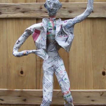 Sculpture intitulée "...homme de paille?…" par Anne-Frédérique Ferret, Œuvre d'art originale
