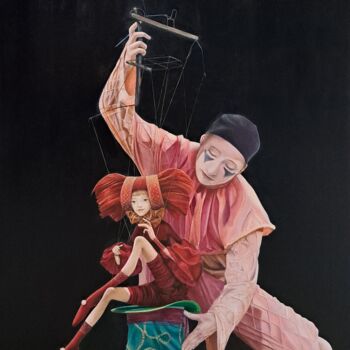 Pittura intitolato "Кукла" da Dmitriy Pokanevich, Opera d'arte originale, Olio