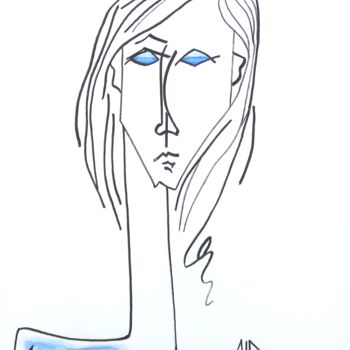 Dessin intitulée "Poésie Marine" par Richard Boigeol, Œuvre d'art originale, Encre