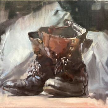 Peinture intitulée "Old Boots from Vero…" par Andrei Svistunov, Œuvre d'art originale, Huile