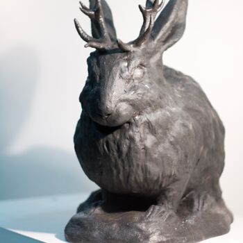 "Jackalope" başlıklı Heykel Aleksandra Voronovskaia (Vorona) tarafından, Orijinal sanat, Seramik