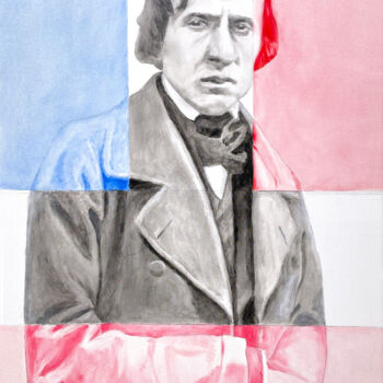 Painting titled "Between Poland and…" by Irjan Moussin, Original Artwork, Oil Mounted on Wood Stretcher frame