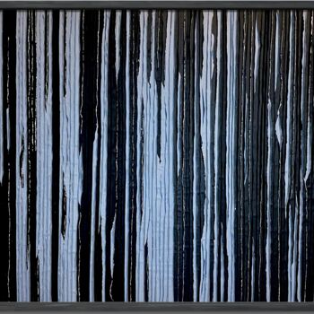 Collages intitulée "Silver line. Mixed…" par Tetiana Sanzharovska, Œuvre d'art originale, Ruban adhésif