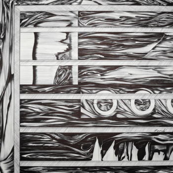 「The Procession」というタイトルの描画 Aw Cerdeによって, オリジナルのアートワーク, ボールペン