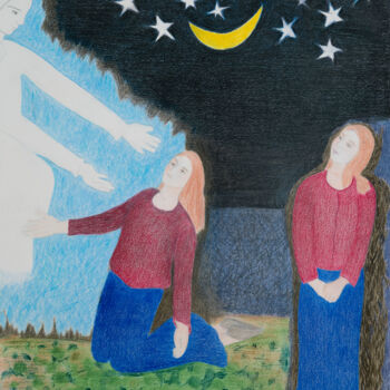 Drawing titled "The Witness" by Marjolein Gamble, Original Artwork, Pencil