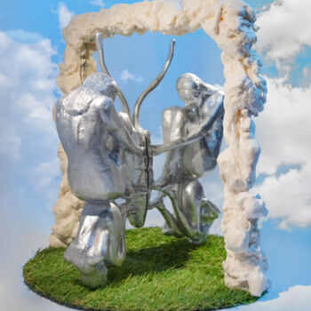 雕塑 标题为“METALLIC BUTTERFLY” 由Elize Sokolova, 原创艺术品, 陶瓷