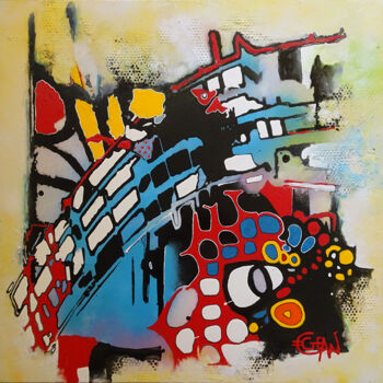 "LE CHANT DES VAGUES" başlıklı Tablo Claude Géan tarafından, Orijinal sanat, Akrilik Ahşap Sedye çerçevesi üzerine monte edi…