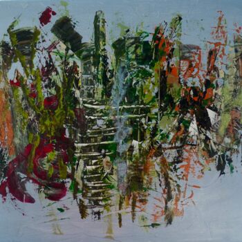 Peinture intitulée "DANSE AUTOUR DES TO…" par Marie Hélène Vaucher, Œuvre d'art originale, Acrylique Monté sur Châssis en bo…