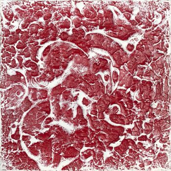 绘画 标题为“Birth of Form: Red…” 由Alessia Lu, 原创艺术品, 丙烯 安装在木质担架架上