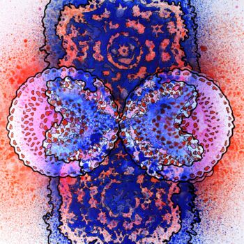 Schilderij getiteld "Stain 4" door Katie Schutte, Origineel Kunstwerk, Acryl