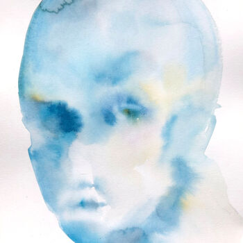 제목이 "Face II"인 미술작품 Yeva Adamovska로, 원작, 수채화