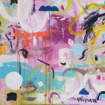 Pintura intitulada "Abstrakte Malerei M…" por Natalya Volynska, Obras de arte originais, Acrílico Montado em Armação em made…