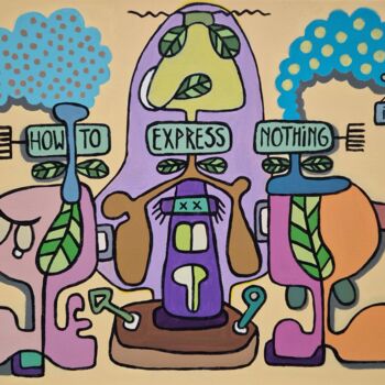 Pittura intitolato "Imagine  nothing" da Inke Bemelmans, Opera d'arte originale, Acrilico