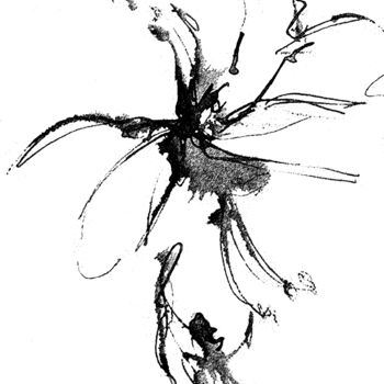 绘画 标题为“Ink Flower 2” 由Mnstudio, 原创艺术品, 墨