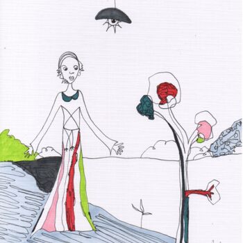 Drawing titled "sortie nature" by Jaji, Original Artwork, Marker