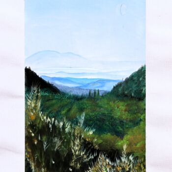 Painting titled "Paesaggio Toscano" by Sofia Santoro, Original Artwork, Oil