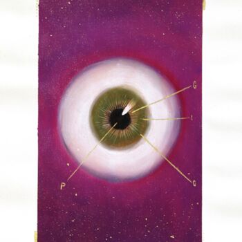 Painting titled "Hazel Green" by Sofia Santoro, Original Artwork, Oil