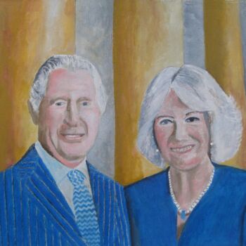 「ROYALTY IN BLUE」というタイトルの絵画 David Sankeyによって, オリジナルのアートワーク, オイル