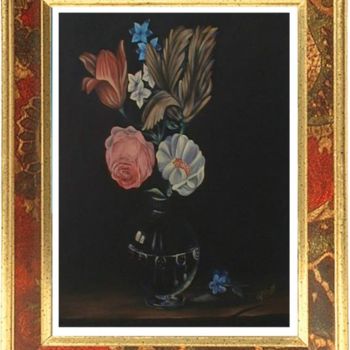 Peinture intitulée "buquet des fleures" par Mounirart, Œuvre d'art originale