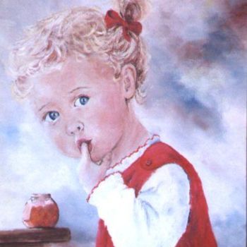 Peinture intitulée "la confiture" par Géraldine Streichert, Œuvre d'art originale, Huile