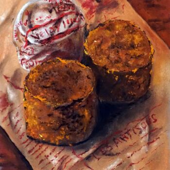 Schilderij getiteld "Les artisons" door Laurent Chevalet, Origineel Kunstwerk, Pastel