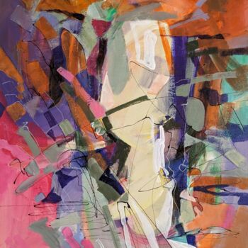 Malerei mit dem Titel "portrait search" von Armen Ghazayran (Nem), Original-Kunstwerk, Acryl