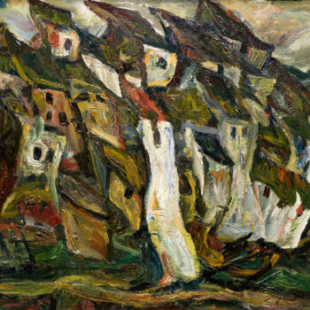 绘画 标题为“Les maisons” 由Chaïm Soutine, 原创艺术品, 油