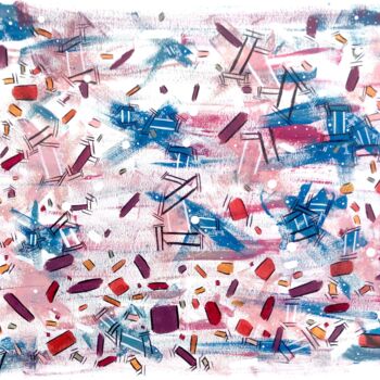 Painting titled "Snow" by Efrem Favetta, Original Artwork, Acrylic