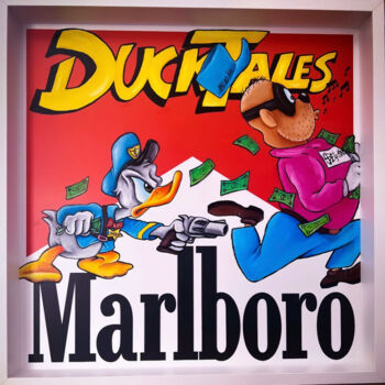 Painting titled "Ducktales" by Ava Moazen (ArtByAva), Original Artwork, Oil