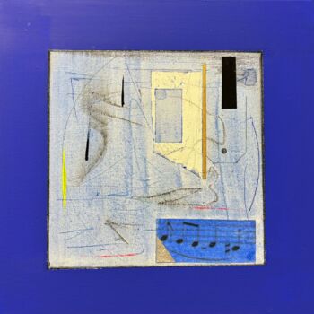 Painting titled ""Vibration éphémère"" by Franck.A, Original Artwork, Acrylic Mounted on Cardboard