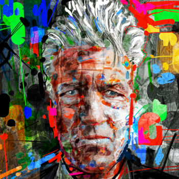 Arte digital titulada "David Lynch" por Iñigo Urbina, Obra de arte original, Pintura Digital