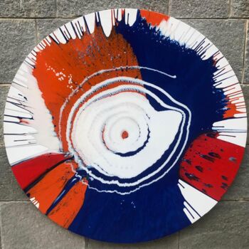 Pittura intitolato "Confini cromatici" da Guido Mannini, Opera d'arte originale, Smalto