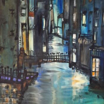 Painting titled "Mémoires d'une ville" by Inke Bemelmans, Original Artwork, Acrylic