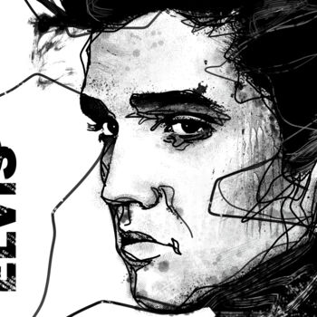 Arte digital titulada "Elvis" por Iñigo Urbina, Obra de arte original, Pintura Digital