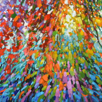绘画 标题为“Autumn lights colors” 由Spiros, 原创艺术品, 丙烯