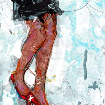 Arte digital titulada "Piernas de mujer" por Iñigo Urbina, Obra de arte original, Pintura Digital