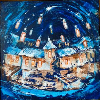 Pintura intitulada "Magic night, when w…" por Polina Gerdjikova (POLINA), Obras de arte originais, Acrílico Montado em Armaç…