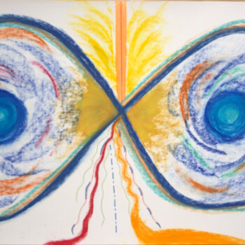 Dessin intitulée "Matérialisation inf…" par Anne Laure Klein, Œuvre d'art originale, Pastel
