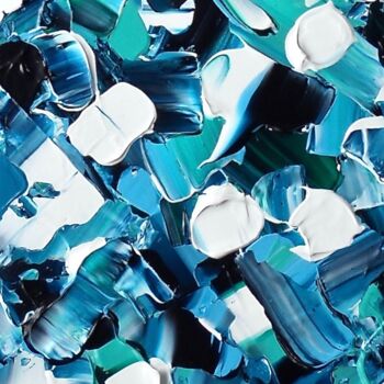Painting titled "Prélude en bleu maj…" by Vinet-Larente, Original Artwork, Acrylic Mounted on Wood Stretcher frame
