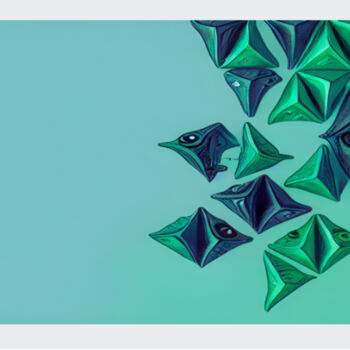 제목이 "Flock"인 미술작품 Aleksandr Shepelev로, 원작, 아크릴