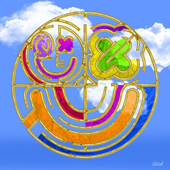 Digitale Kunst mit dem Titel "Labyrinth Life" von Votvoll, Original-Kunstwerk, 2D digitale Arbeit
