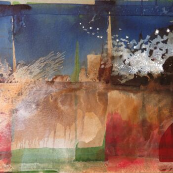 Peinture intitulée "Le voyage - II - Pa…" par Clau Redier-Clément, Œuvre d'art originale, Encre